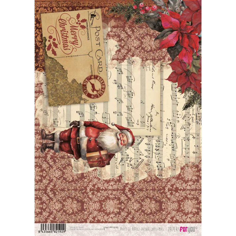 papel-arroz-manualidades-pfy12192-father-christmas-postcard-a4