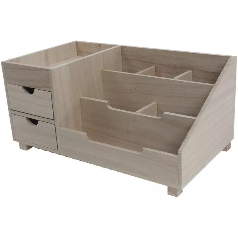 Mueble madera con divisores y cajones