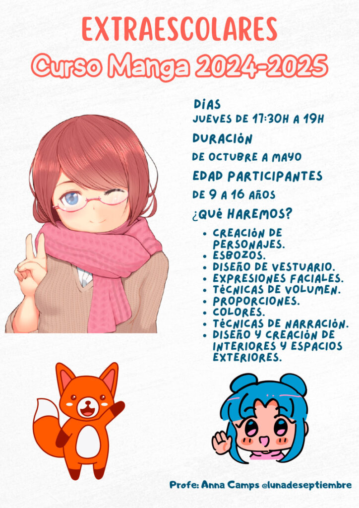 Clases de manga para niños en Barcelona